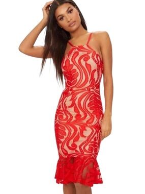 hot pink satin ruched lace up back midi dress Miss Circle Women's Tullia Dusty Rose Satin Ruched Midi Dress